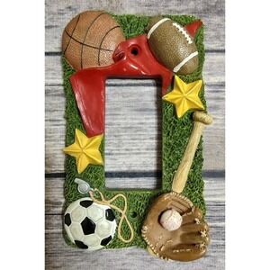 Sport Switch Plate Basketball Football Baseball Soccer Sports Single Light A9
